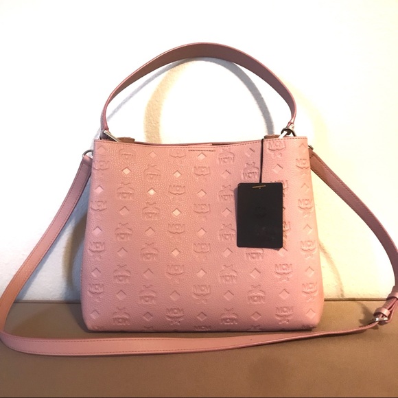 MCM Handbags - NWT MCM Sara Blush Pink Hobo Crossbody Tote